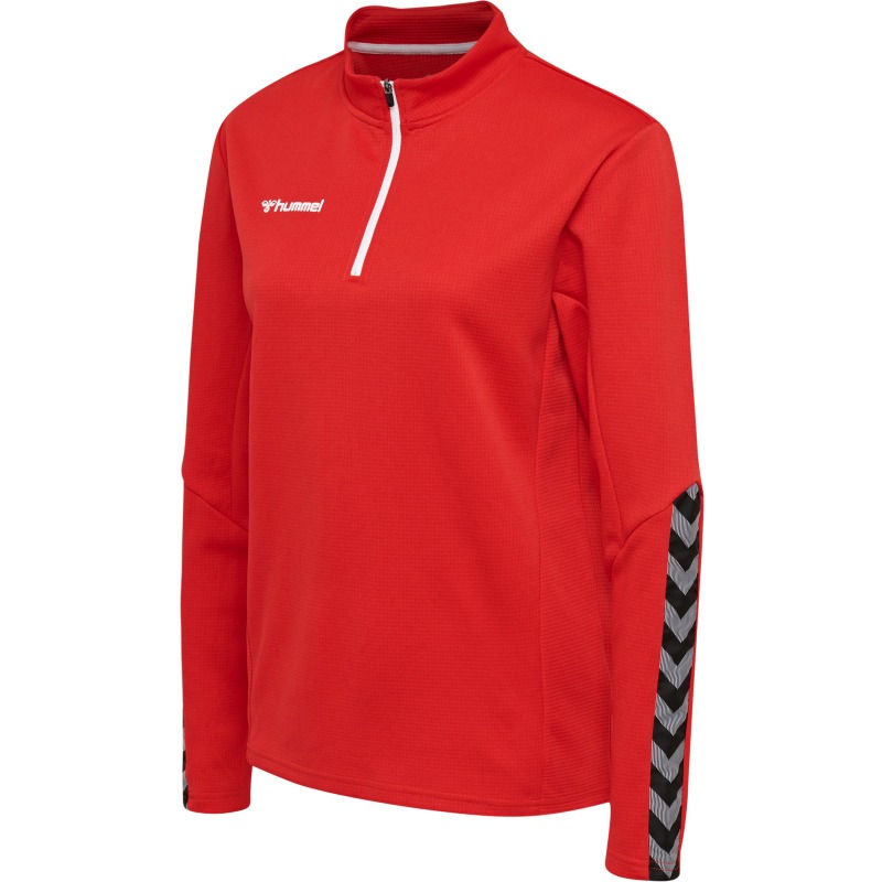 Hummel Hmlauthentic 24 Half Zip Sweatshirt Woman true red
