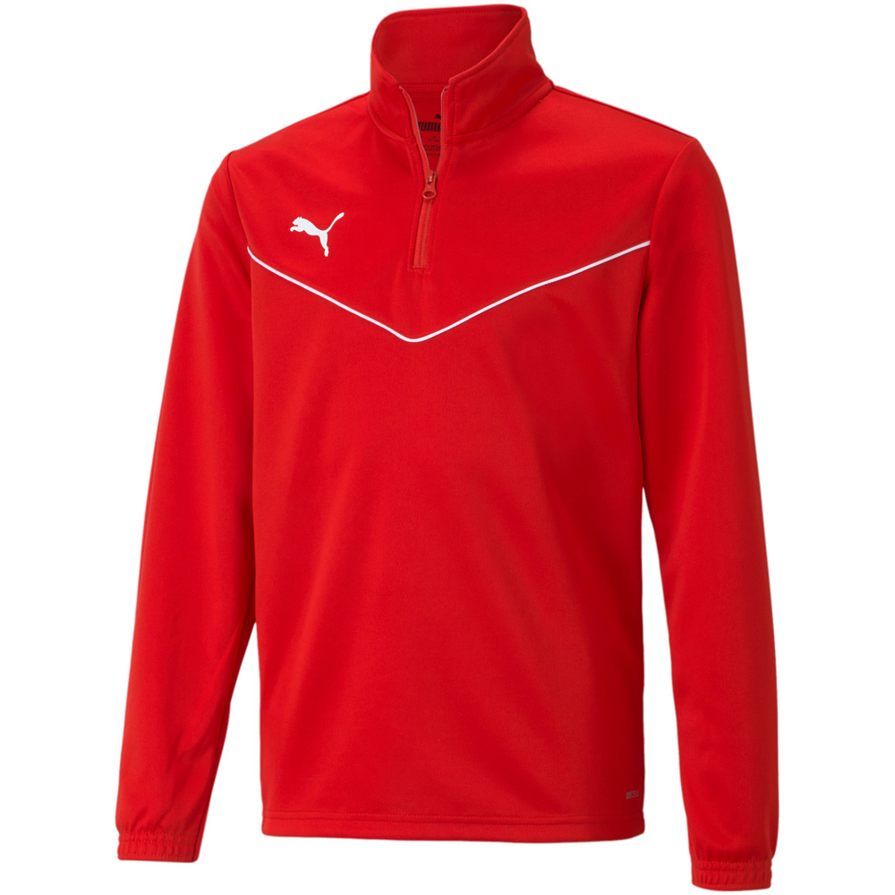 Puma Kinder 1/4 Zip Top teamRISE rot-weiß