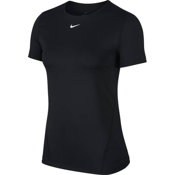 Nike Fitnessshirt w np top ss all over mesh,black/whi